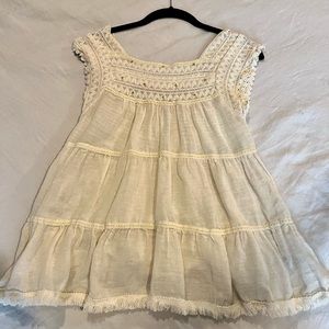 Free People Cream Tank Top